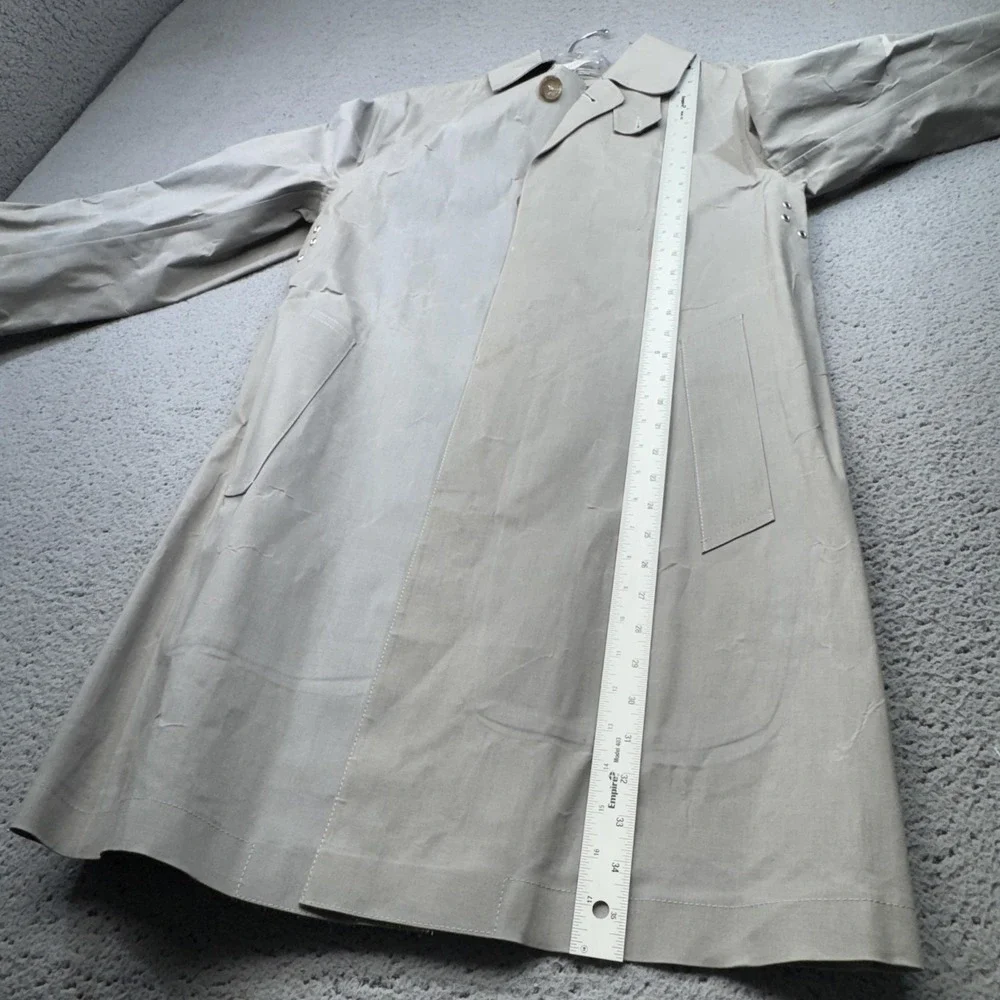 Mackintosh J Crew Coat Mens XS Gray Bonded Handmade Rain Jacket Scotland Cotton